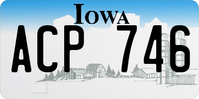 IA license plate ACP746