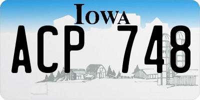 IA license plate ACP748