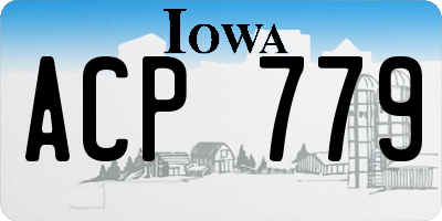 IA license plate ACP779