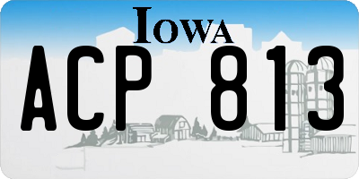 IA license plate ACP813