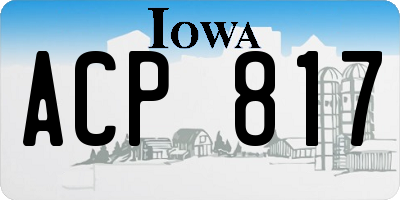 IA license plate ACP817