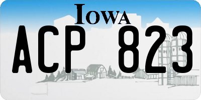 IA license plate ACP823