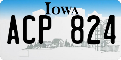 IA license plate ACP824