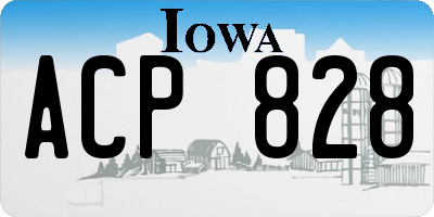 IA license plate ACP828