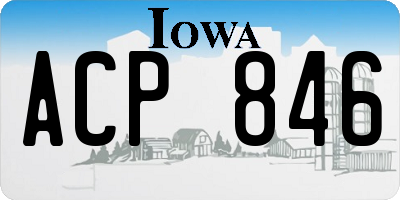 IA license plate ACP846