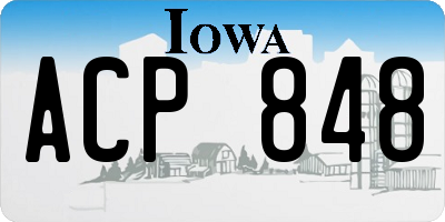 IA license plate ACP848
