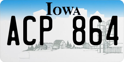 IA license plate ACP864