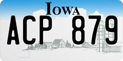 IA license plate ACP879