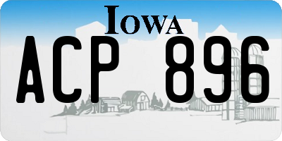 IA license plate ACP896