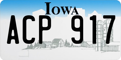 IA license plate ACP917