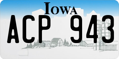 IA license plate ACP943