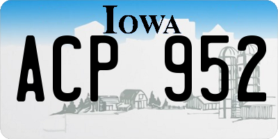 IA license plate ACP952