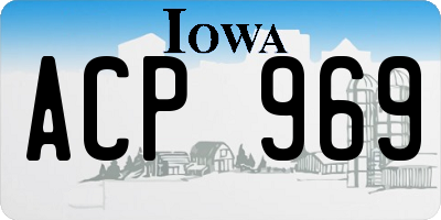 IA license plate ACP969