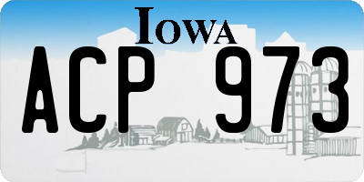 IA license plate ACP973
