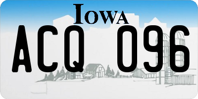 IA license plate ACQ096
