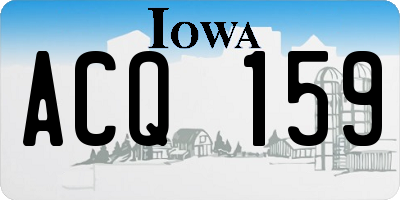 IA license plate ACQ159