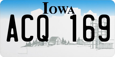 IA license plate ACQ169