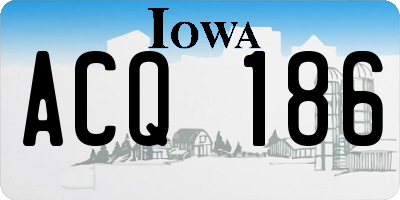 IA license plate ACQ186