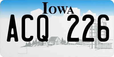 IA license plate ACQ226