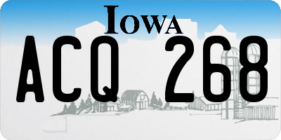IA license plate ACQ268