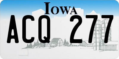 IA license plate ACQ277