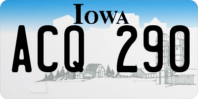 IA license plate ACQ290