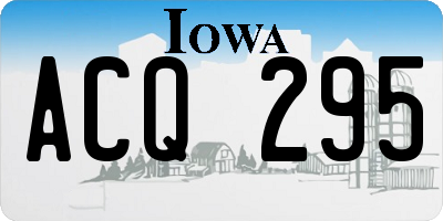 IA license plate ACQ295