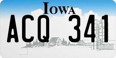 IA license plate ACQ341