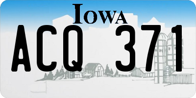 IA license plate ACQ371