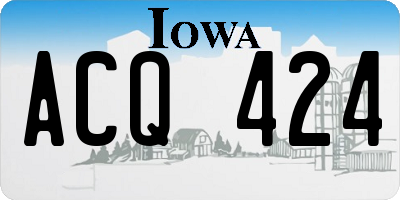 IA license plate ACQ424
