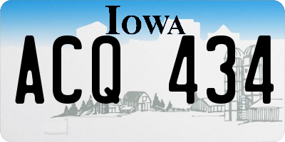 IA license plate ACQ434