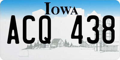 IA license plate ACQ438