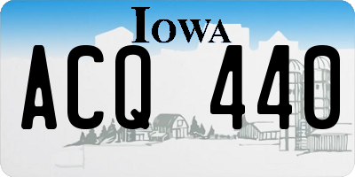 IA license plate ACQ440