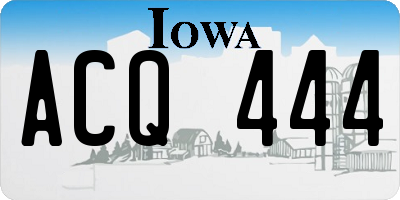 IA license plate ACQ444