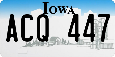 IA license plate ACQ447
