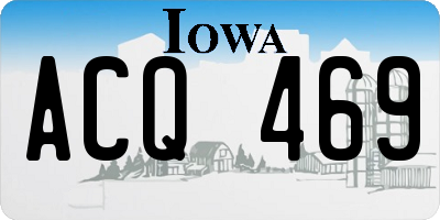 IA license plate ACQ469