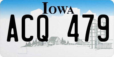 IA license plate ACQ479