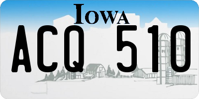 IA license plate ACQ510
