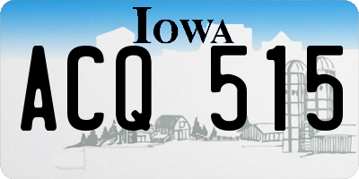 IA license plate ACQ515