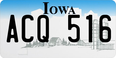 IA license plate ACQ516