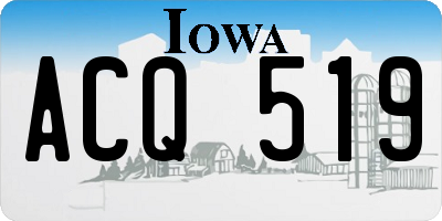 IA license plate ACQ519