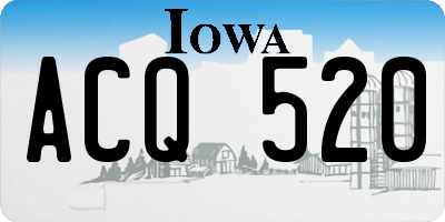 IA license plate ACQ520