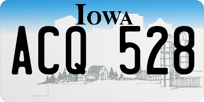 IA license plate ACQ528