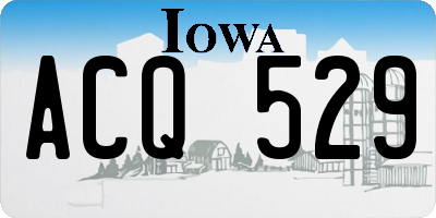 IA license plate ACQ529