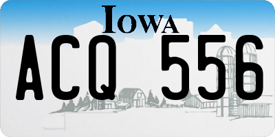 IA license plate ACQ556