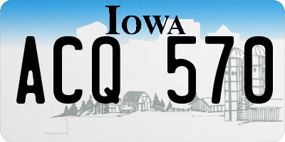 IA license plate ACQ570