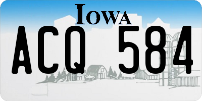 IA license plate ACQ584