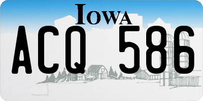 IA license plate ACQ586