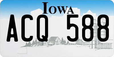 IA license plate ACQ588