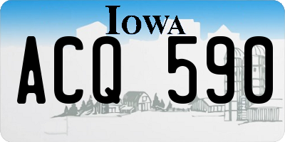 IA license plate ACQ590